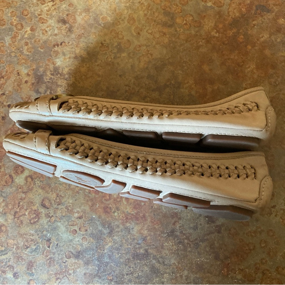 Michael Michael Kors Size 6.5 burnished tan leather slip on moccasins - Picture 8 of 12